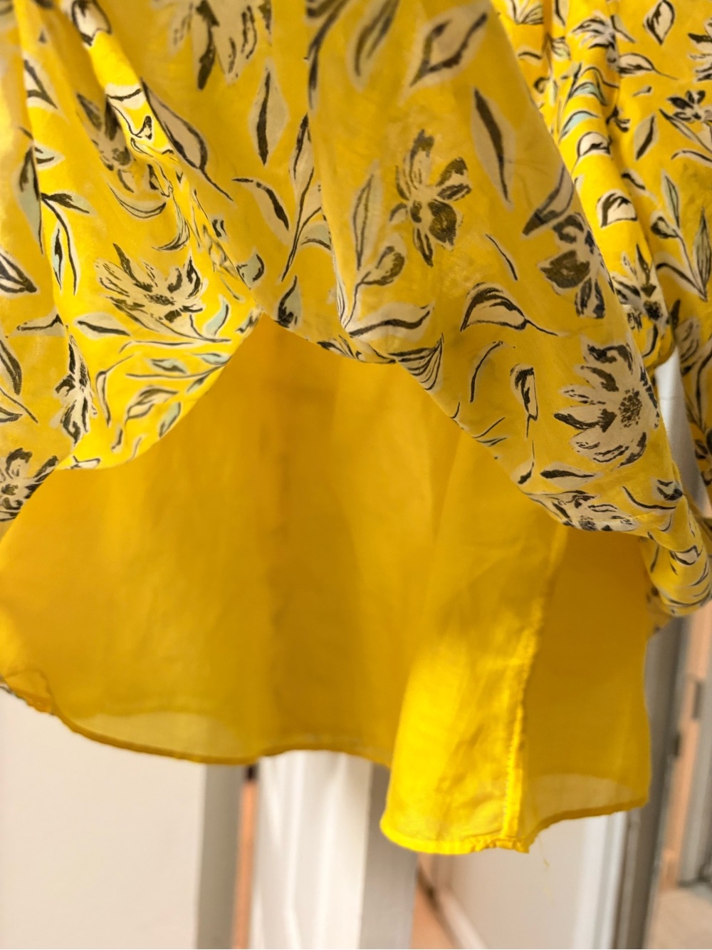 Bright Yellow Floral  Top - Picture 6 of 6